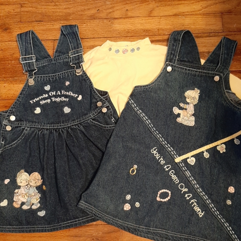 Precious moments denim jumpers Jean dress
